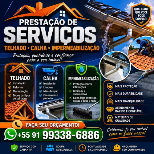 Reparação telhados / impermeabilização / calhas