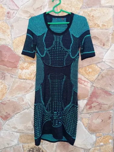 Vestido Bo.Bô, fio metalizado, Tam.M