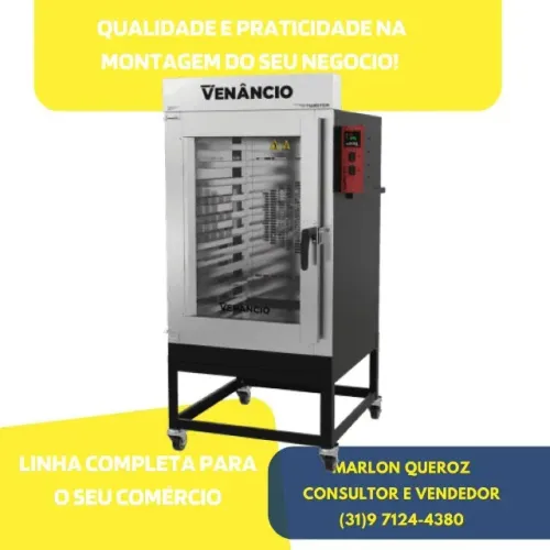 Forno Turbo 10 Esteiras a Gás Venâncio