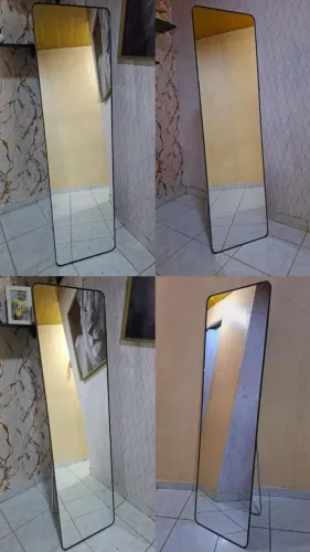 Espelho Blogueira Preto e Dourado 
