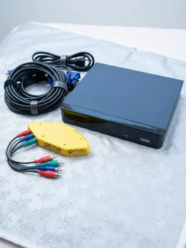 DVR Gravador De Câmeras Giga 8 Canais + Cabos E Seletor RCA