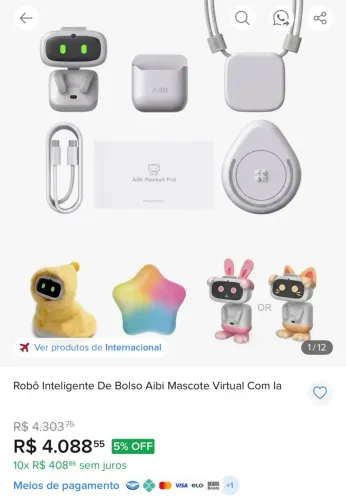 Robô Inteligente de Bolso AIBI - Mascote Virtual (Completo)
