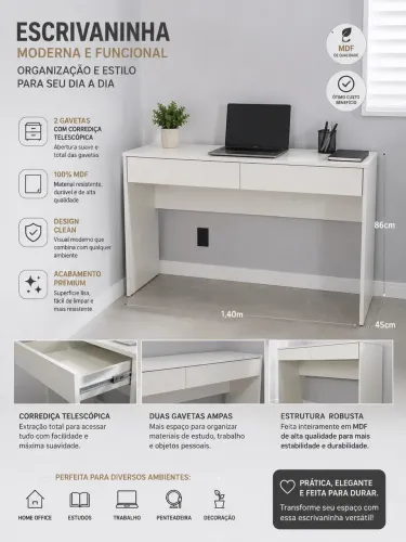 Escrivaninha com gaveta