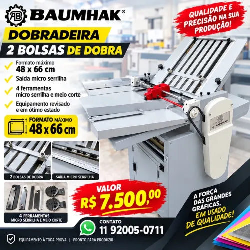 Dobradeira baumhak bd-9 saída de micro serrilha
