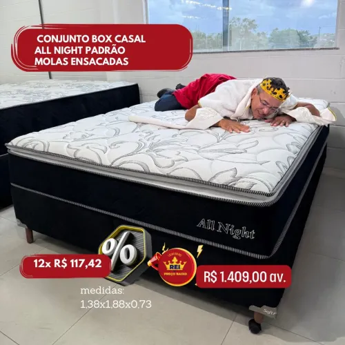 PROMOÇÃO URGENTE - Cama com MOLAS ENSACADAS Casal All Nigth apenas 12x R$117,42