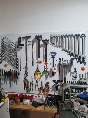 Fundo de oficina de moto
