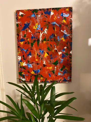 Tela artística pintura abstrata