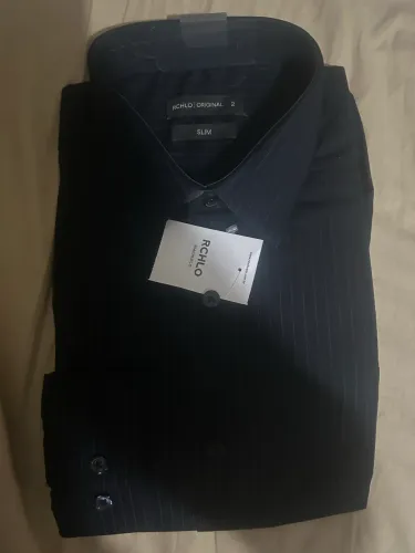 camisa social manga longa, azul. Nova. nunca usada.