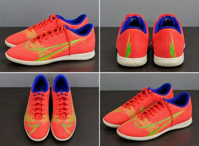 Chuteira mercurial laranja tamanho 35