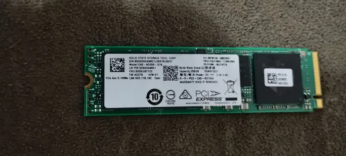 SSD nvme 256gb PCIe Gen 3