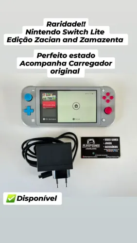 Nintendo Switch Lite Edição Zacian and Zamazenta (Aceito Cartão)