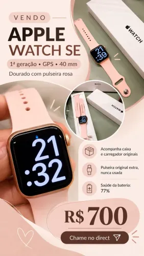 VENDO APPLE WATCH SE 40 MM ? DOURADO