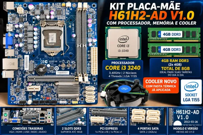 Kit Core i3 3240 8GB RAM