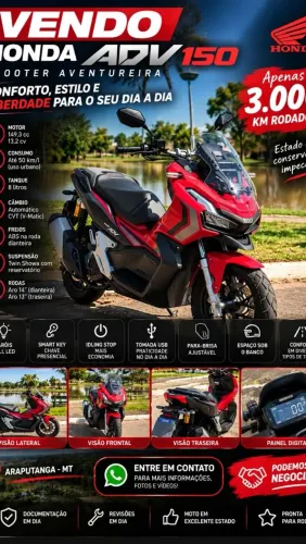 HONDA ADV 150 | 3.340 KM | SCOOTER | NEGOCIÁVEL