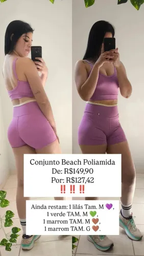 Venda de conjuntos Fitness de poliamida- PROMOÇÃO 