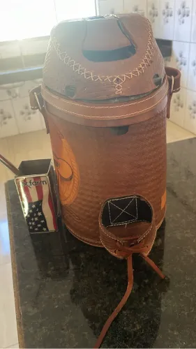 Garrafa Terere 2,5 L Personalizado Couro Artesanal 