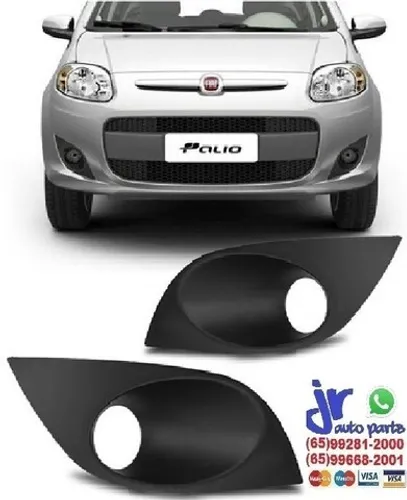 Par Moldura Farol de Milha Palio G5 2013 2014 2015 2016 Auxiliar Neblina