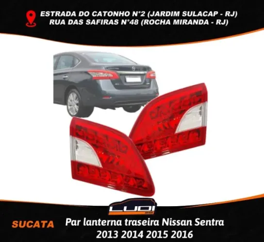 Par lanterna traseira Nissan Sentra 2013 à 2016