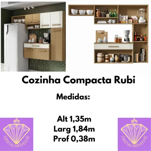 Cozinha Compacta Rubi com Balcao (SR)