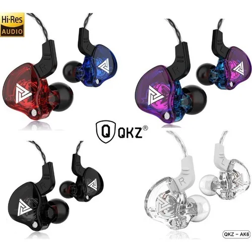 Fone De Ouvido Retorno De Palco Qkz Ak6 C/ Microfone In Ear