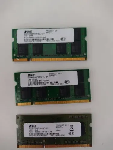 Memórias para Notebook DDR2 e DDR3 (cada)