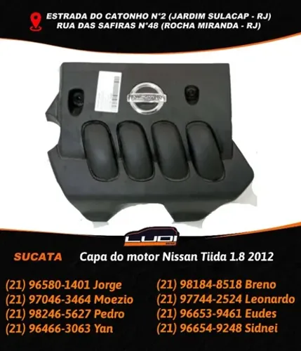Capa do motor Nissan Tiida 1.8 2012