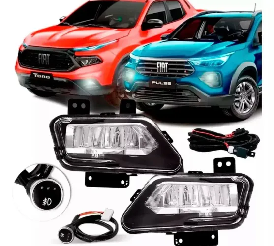 Farol de Milha Led Fiat Toro e Pulse