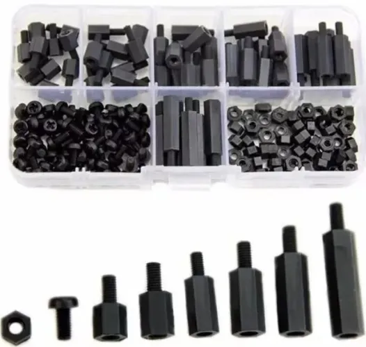 Parafuso Kit Espaçador M3 Nylon 180pçs   Arduino Automação Robotica COD-CP339  