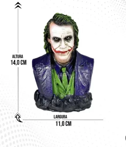 Estátua De Resina Busto Coringa Batman Dc Colecionável