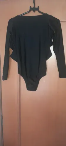 Body Preto Manga Longa