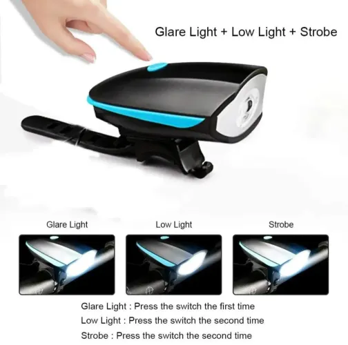 Farol de Bicicleta LED Recarregável 3 modelo
