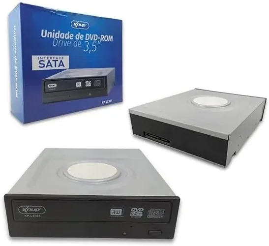 Gravador Interno Unidade Leitora de Dvd/Cd Drive 3,5 Sata 