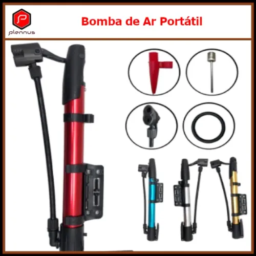 Bomba de Ar Portátil Para Bicicleta Bike Moto Piscina Bexiga Bola Pneu (z353) 
