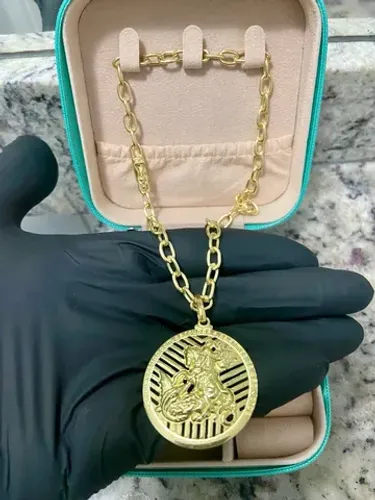 Cordão Cadeado 100% Moeda Antiga