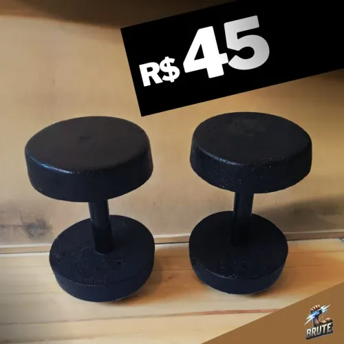 Par de Halteres de 5kg feitos de CONCRETO