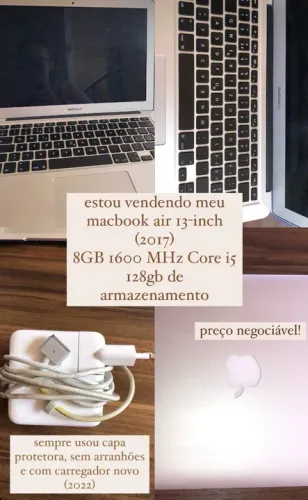 Noteboook Macbook Air 13" 8Gb Core i5