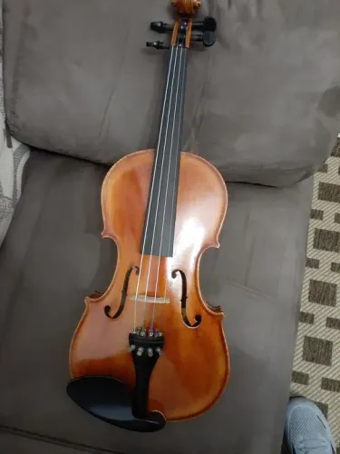violino michael vnm40, harmonizado e verniz novo artesanal