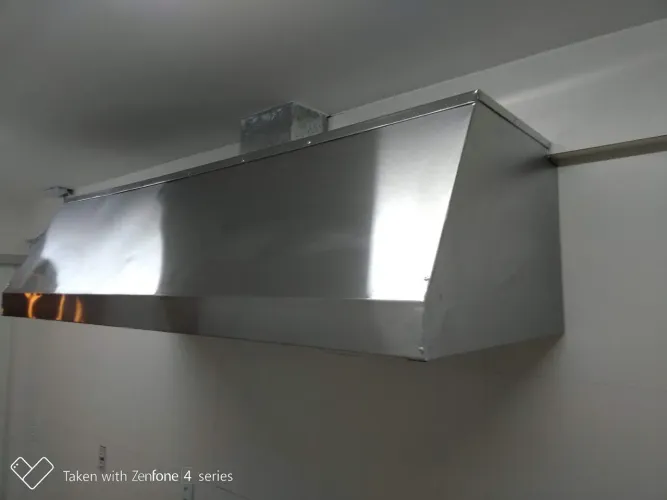 Coifa de aço inox para cozinha industrial