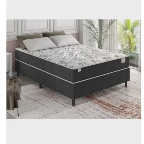 Conjunto Smart Classic D26 de Molas Ensacadas 138x188X64 Preto/Branco -  Plumatex