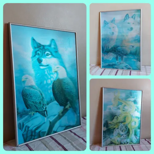 Quadro Decorativo Holográfico 3D - Animais