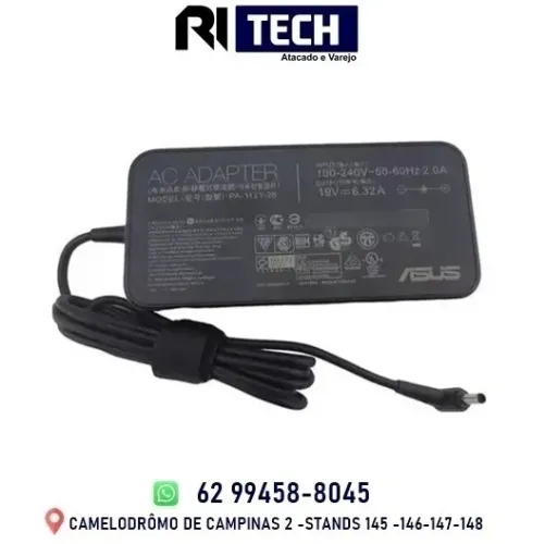 Fonte Carregador Notebook Asus N46v N76v N56v 19v 6.32a 120w Pa-1121-28 5.5x2.5mm