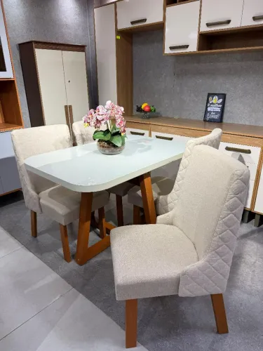 Conjunto de mesa de 4 cadeiras 1.20 por 80