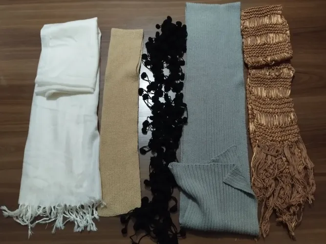 Kit de Lenços e Cachecóis Charmosos e Versáteis