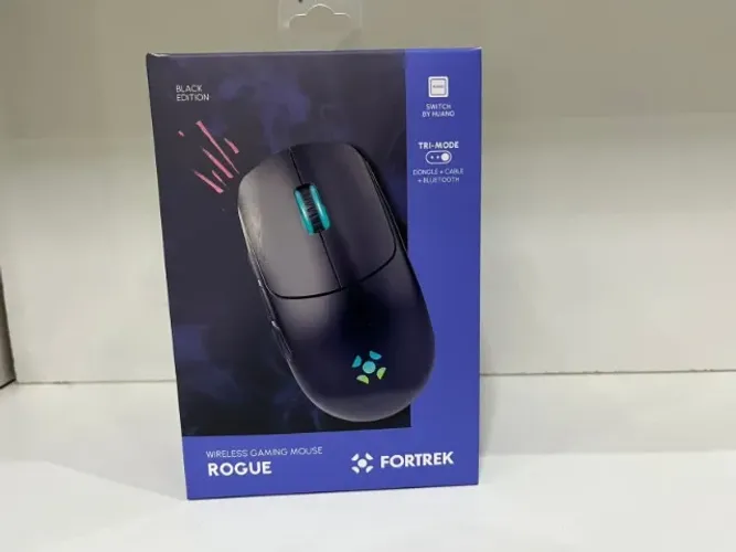 Mouse Gamer Sem Fio Fortrek Rogue Bluetooth 2.4g 16000dpi Led Loja Coimbra Computadores
