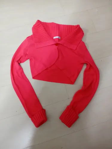 Casaquinho Bolero vermelho de lã M, da clock house