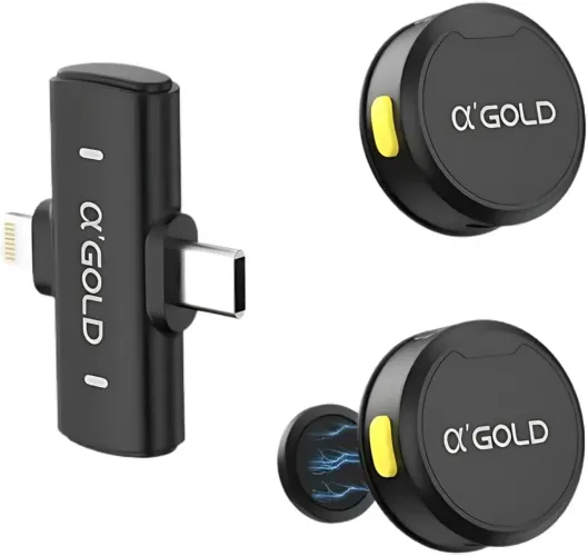 Microfone de Lapela 2 in 1 Samsung Motorola Iphone Xiaomi Type-c e lightning