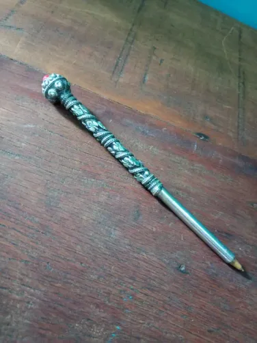 Antiga e Raríssima Caneta Espessurada a Prata