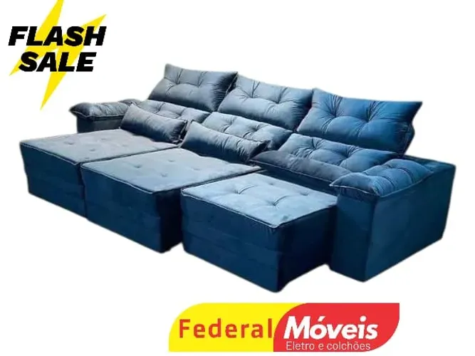 Sofá 2,90m Retrátil e Reclinável - Mega Promoção!