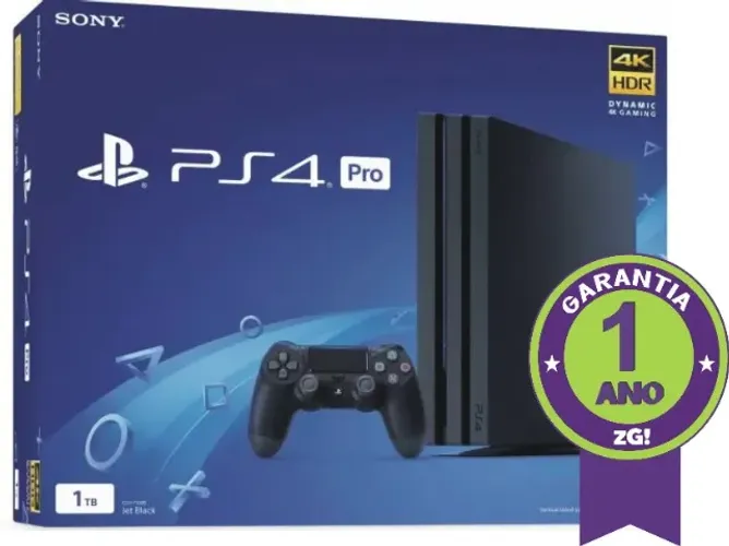 Console Sony Ps4 PRO Playstation 4 PRO 1TB + 01 Ano De Garantia + Jogo