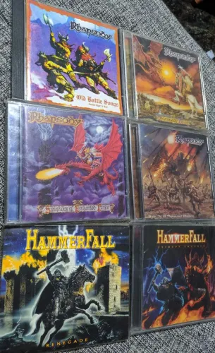 Lote cds metal melódico Rhapsody e Hammer Fall